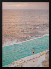 Stunning Sunset Over an Ocean Pool Poster