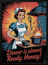 Retro Kitchen Whirl Poster