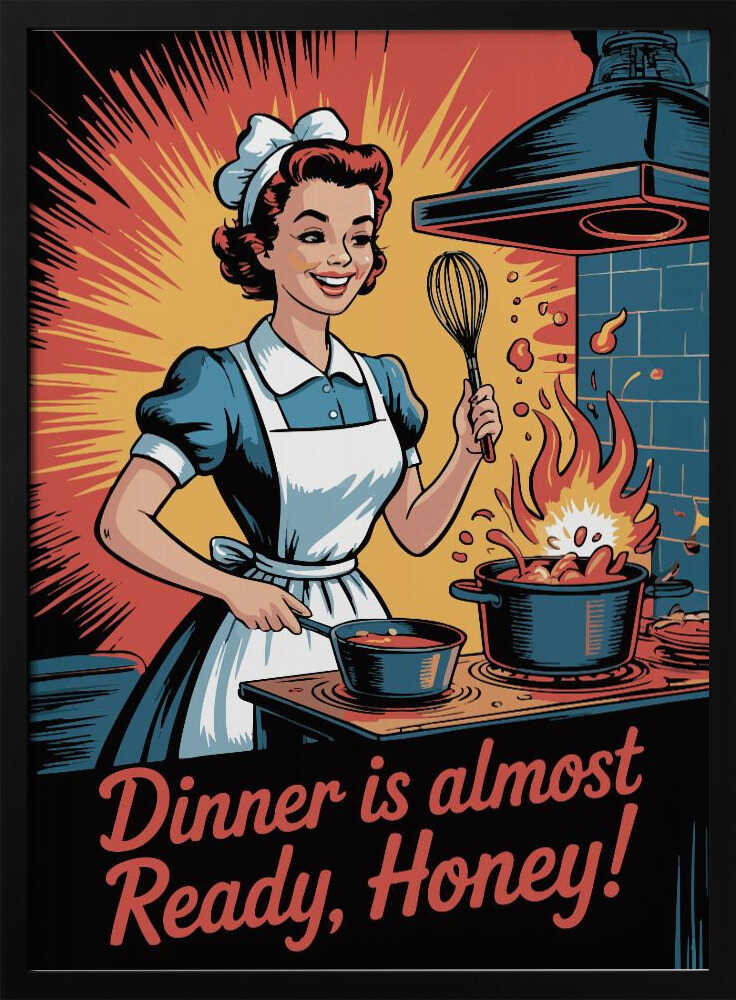 Retro Kitchen Whirl Poster