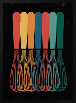 Vibrant Whisks Poster