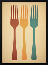 Colorful Fork Trio Poster
