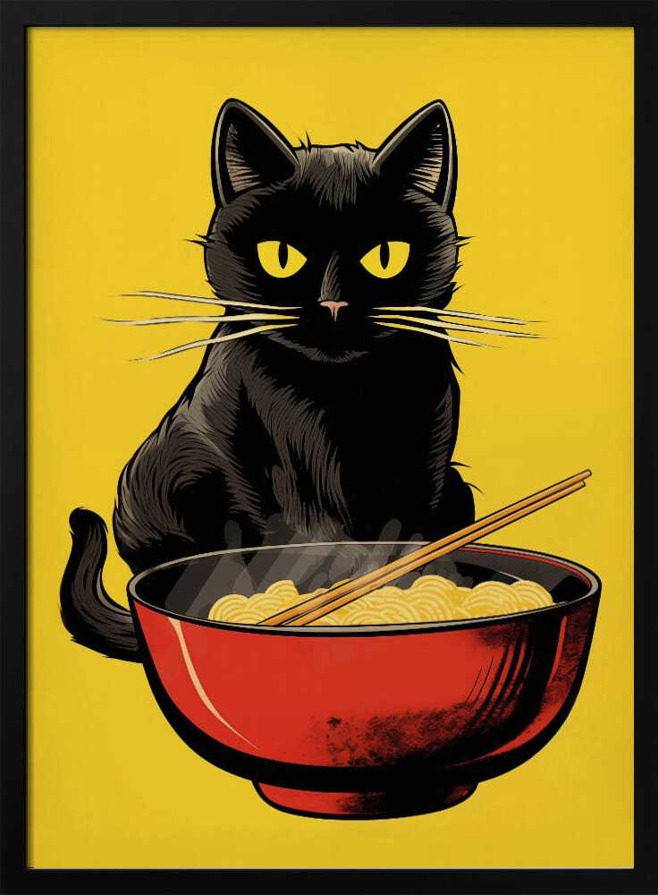 Noodle Cat No 1 Poster
