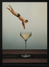 Champagne Dive Poster