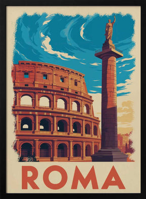 Roma Vintage Travel Poster Poster