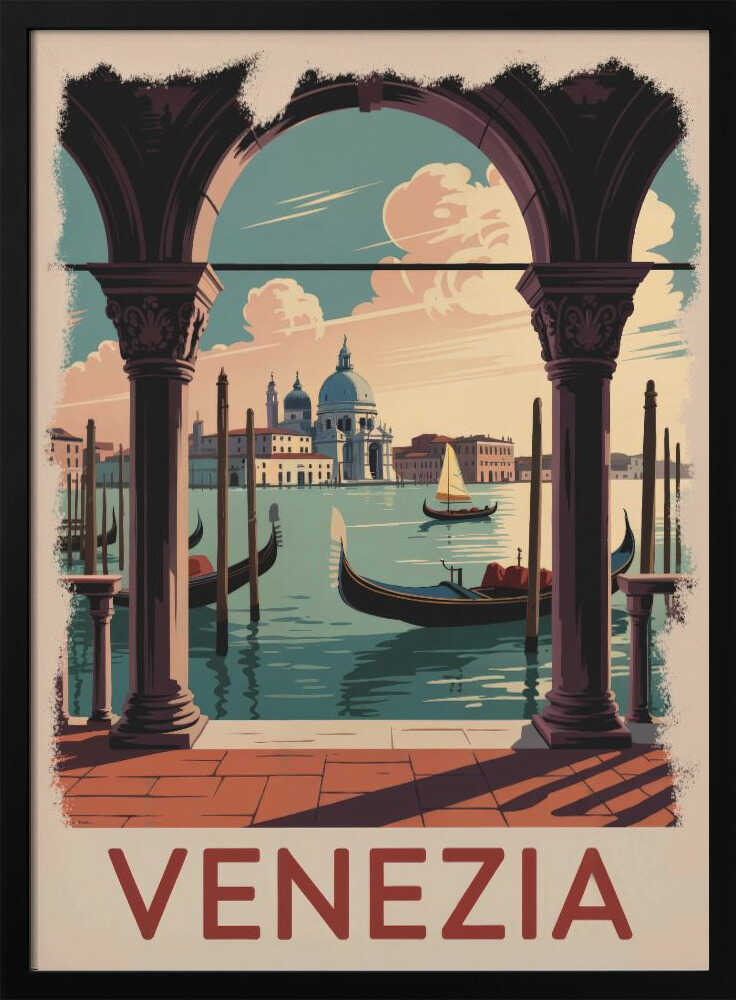 Venezia Vintage Travel Poster Poster
