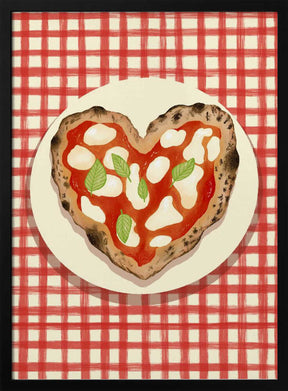 Pizza Heart checked Poster
