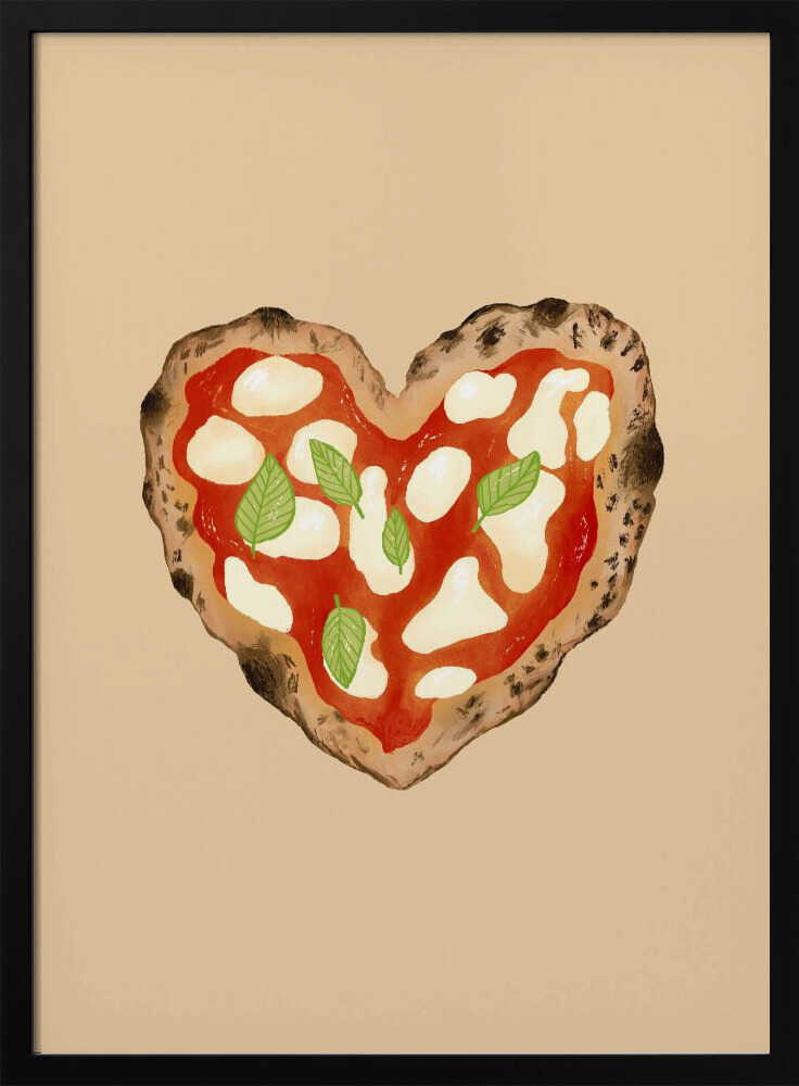 Pizza Heart Poster