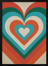 Concentric Hearts Poster
