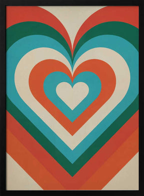 Concentric Hearts Poster