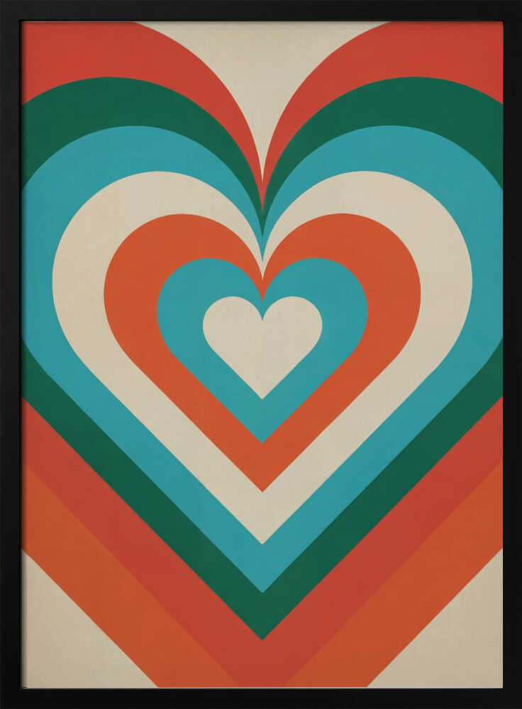 Concentric Hearts Poster
