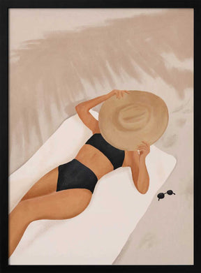 Serene Sunbathing Poster