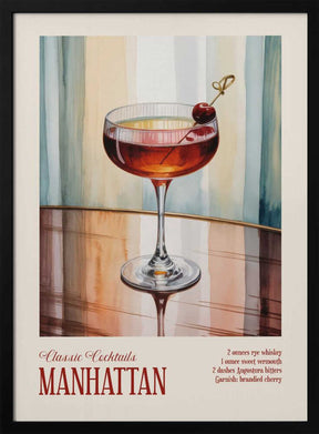 Classic Cocktails - Manhattan Poster