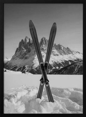 Crossed Skis Poster