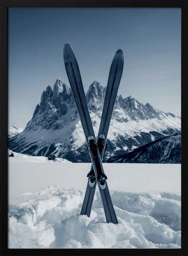 Crossed Skis Poster