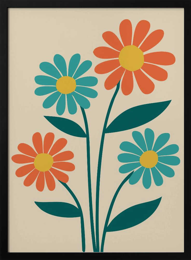 Boho Flowers Series No 8 Poster