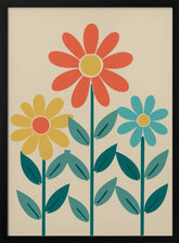 Boho Flowers Series No 7 Poster