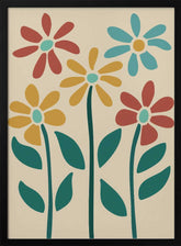 Boho Flowers Series No 3 Poster