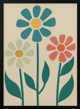 Boho Flowers Series No 1 Poster