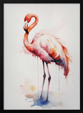 Flamingo Watercolor Poster