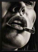 The Girl With the Burning Cigarette Poster