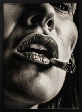 The Girl With the Burning Cigarette Poster