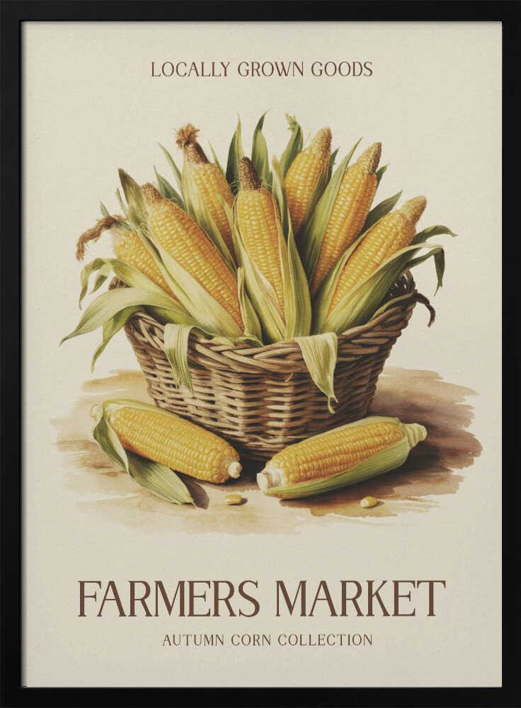 Farmers Market Corn Poster