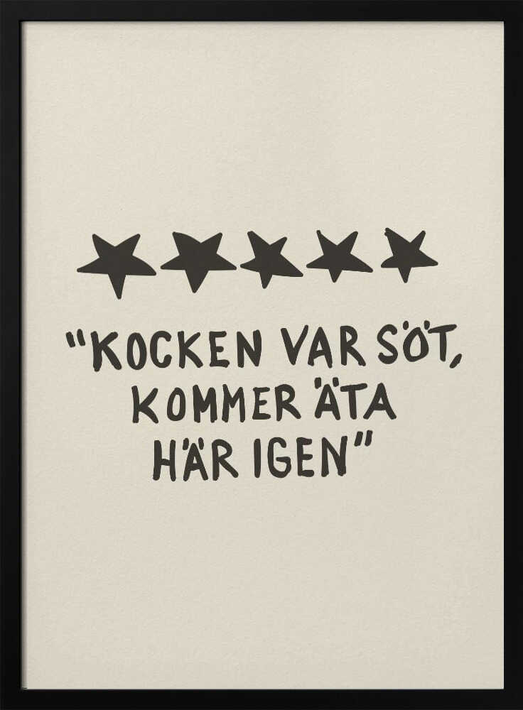 Kocken Var Söt Poster