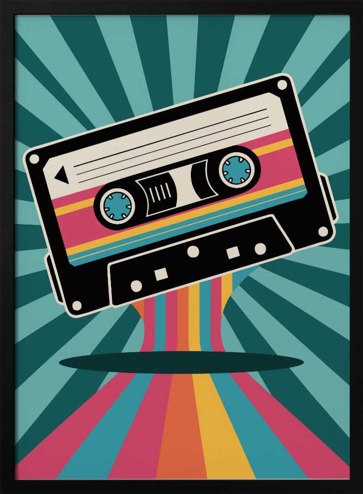 Colorful Cassette Poster
