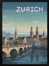 Zurich Travel Poster Poster