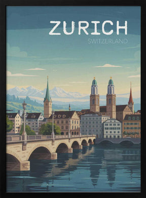 Zurich Travel Poster Poster