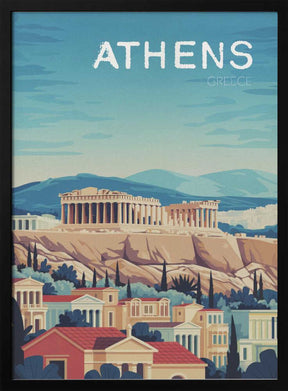 Athens Travel Poster Poster