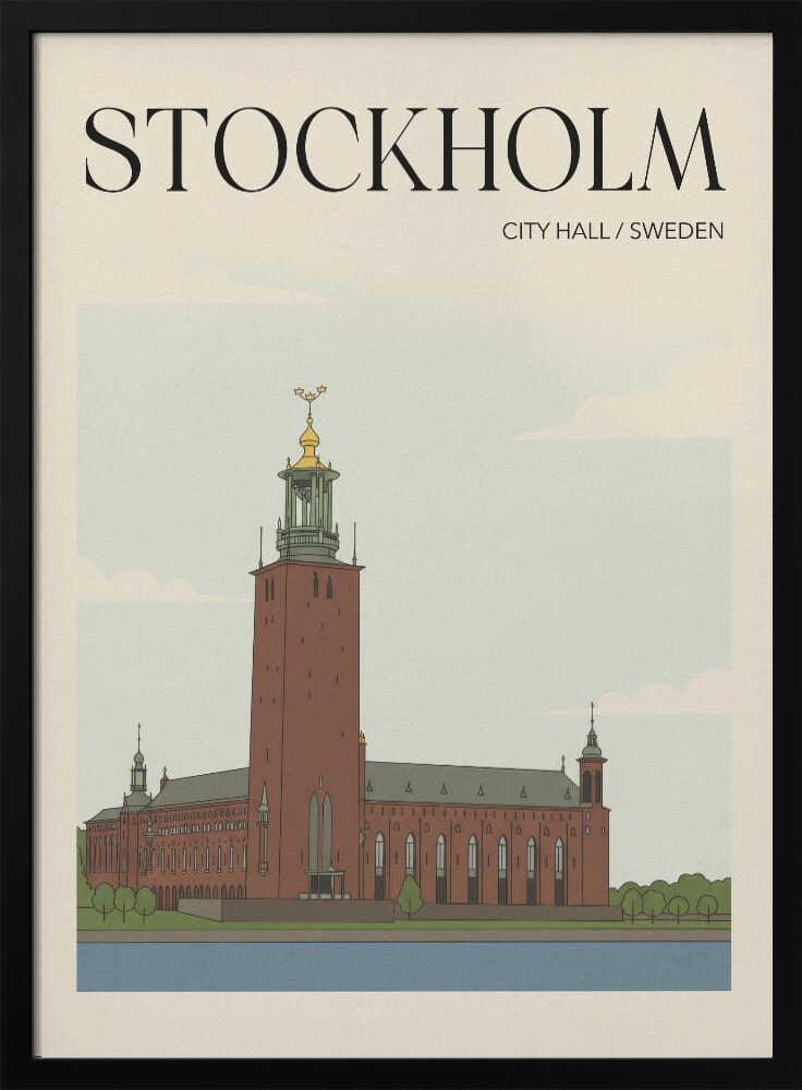 Stockholm City Hall Travel Poster Poster