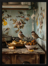 Sparrow Snack Time Poster