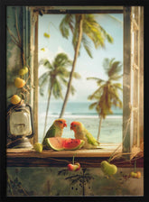 Tropical Lovebirds Poster