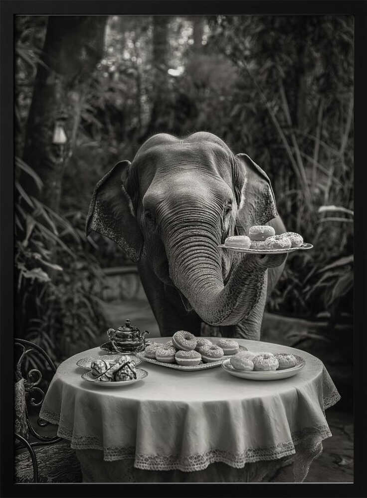 Elephant's Tea Time Poster
