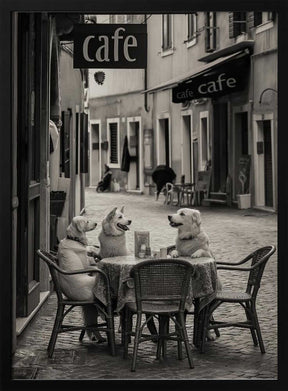 Café Morning Dogs Poster