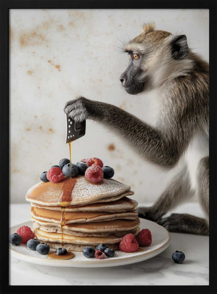 Monkey Maple Morning Poster