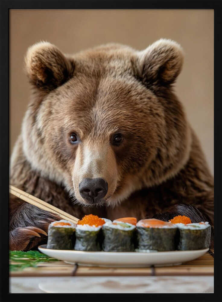 Bears Sushi Feast Poster