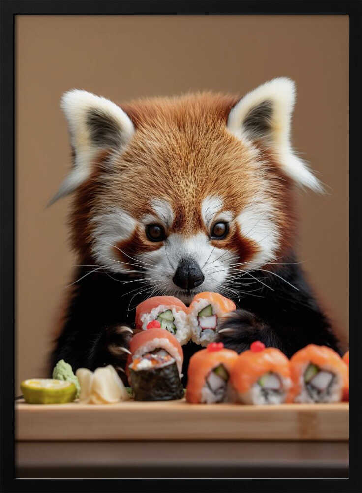 Red Panda Sushi Adventure Poster