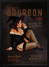 Babes of Bourbon October Halloween Witch Poster