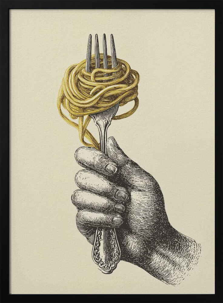 Spaghetti On a Fork Poster