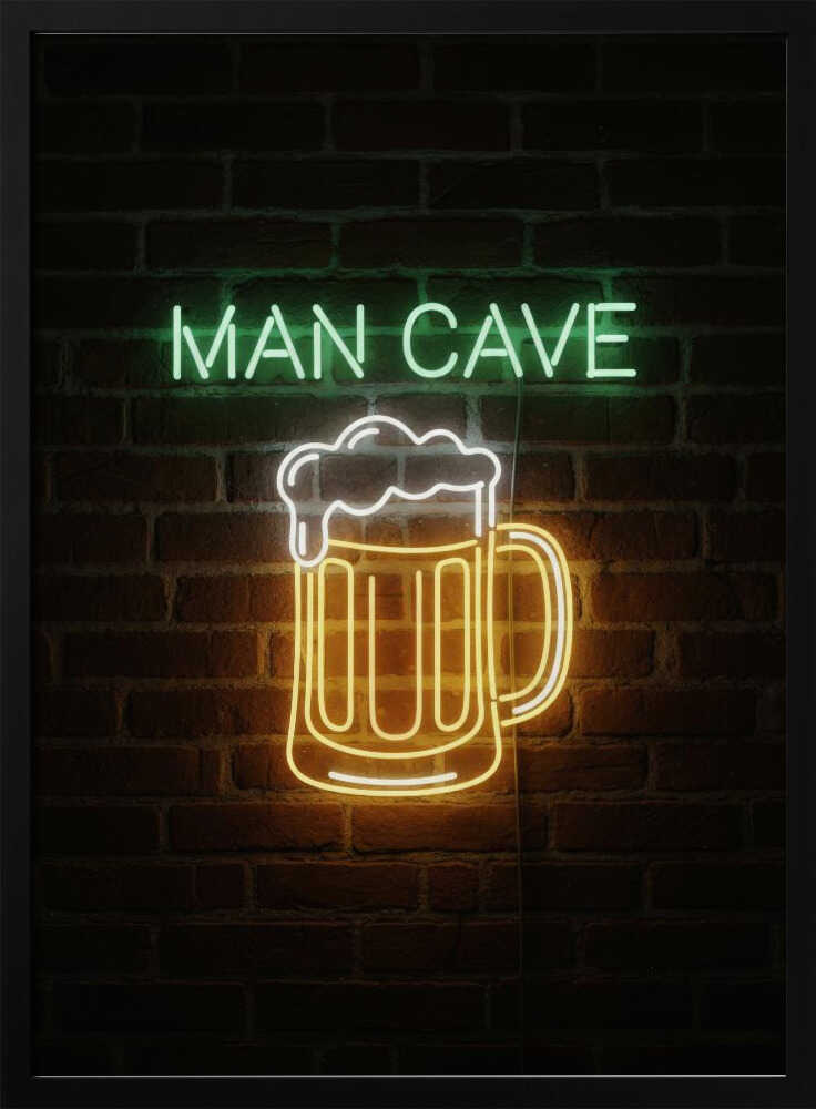 Man Cave Neon Sign No 2 Poster