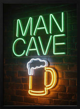 Man Cave Neon Sign No 1 Poster