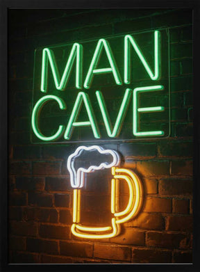 Man Cave Neon Sign No 1 Poster