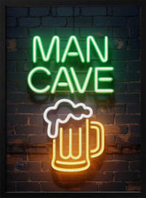 Man Cave Neon Sign No 3 Poster