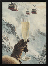 Bubbly Skiing Poster