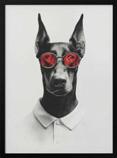 Doberman In Polo Shirt Poster