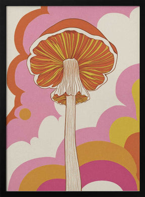 Retro Mushroom Poster