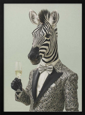 Zebra In Tuxedo Jacket Poster