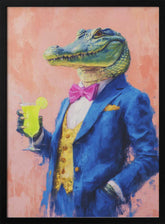 Crocodile In a Blue Suit Poster